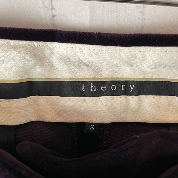 Theory Purple Corduroy Pants Straight Size 6 - Picture 4 of 10